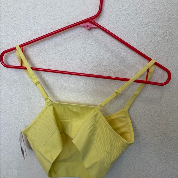 Yellow Ribbed Bra - Picture 2 of 4